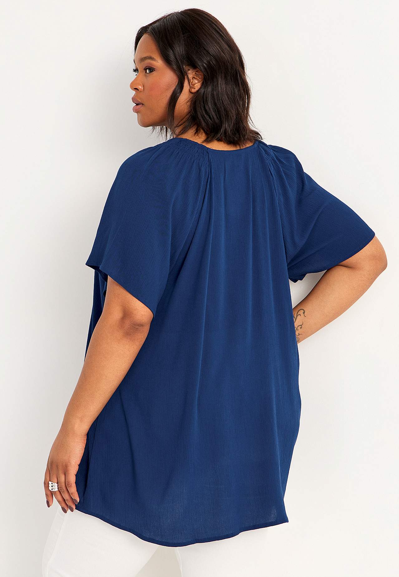 Tunic in viscose crepe