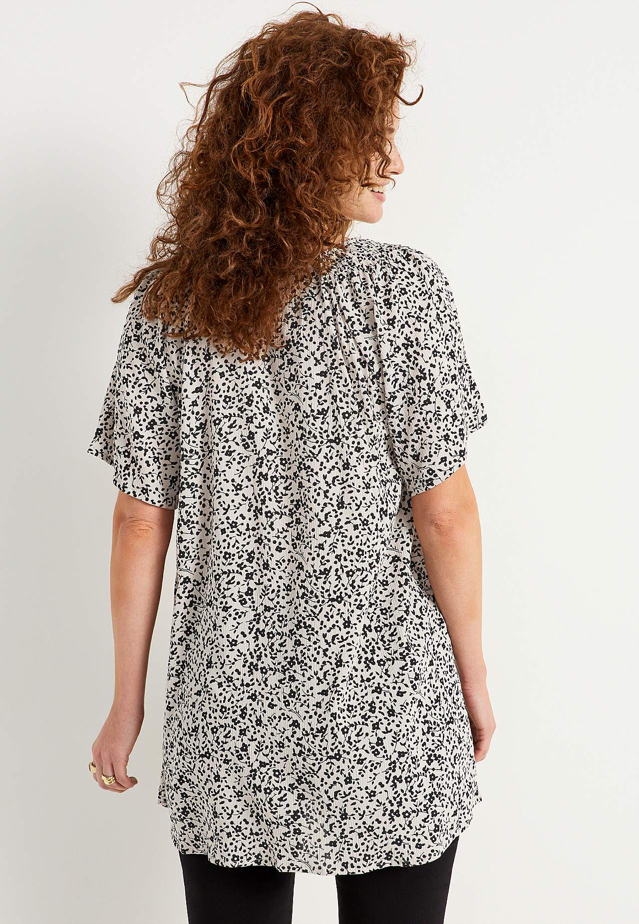 Tunic in viscose crepe