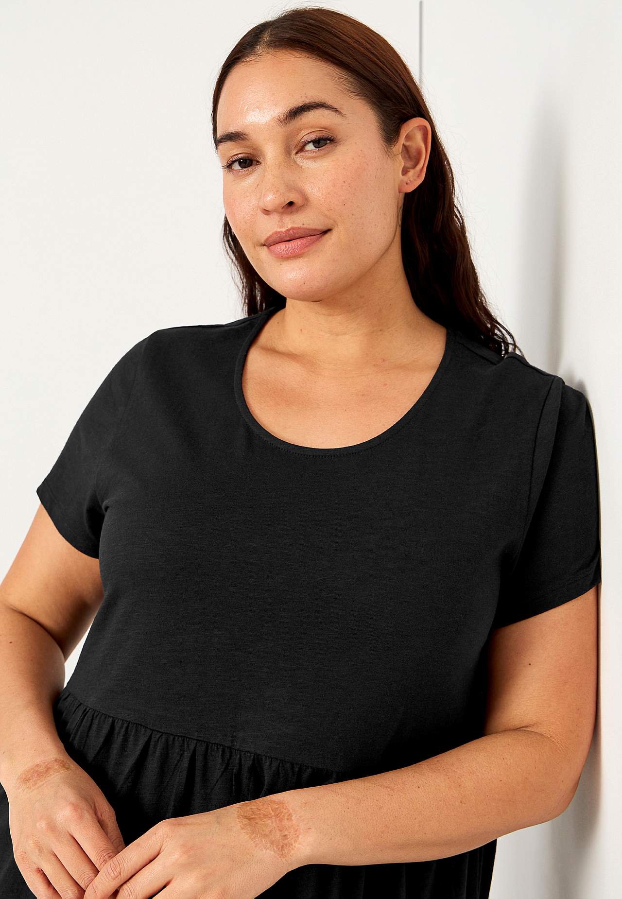 Jersey dress with frill Viola