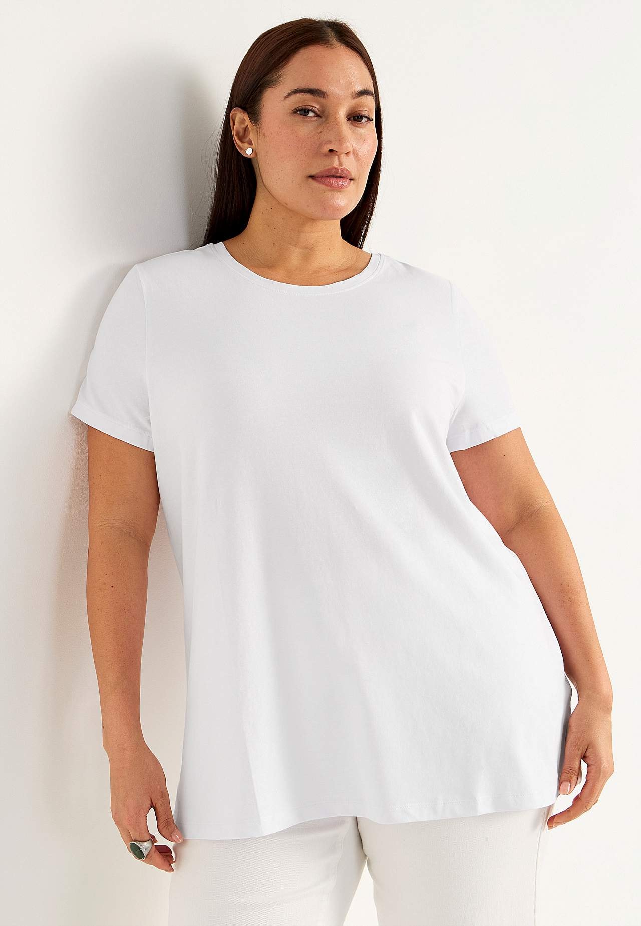 Jersey top with braided back detail
