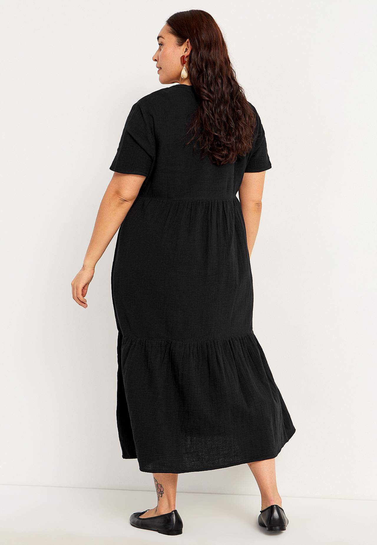 Dress in crinkled cotton Patricia