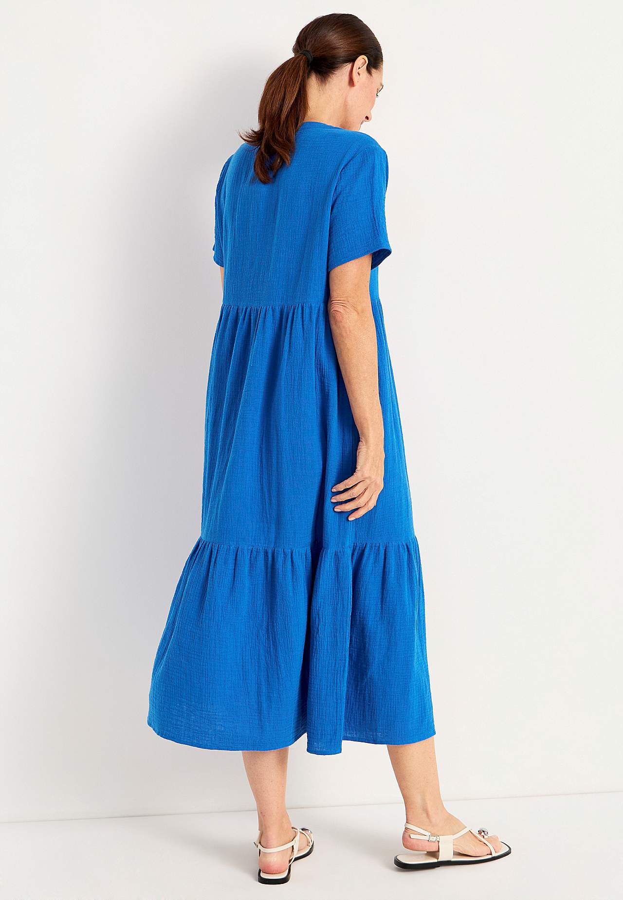 Dress in crinkled cotton Patricia