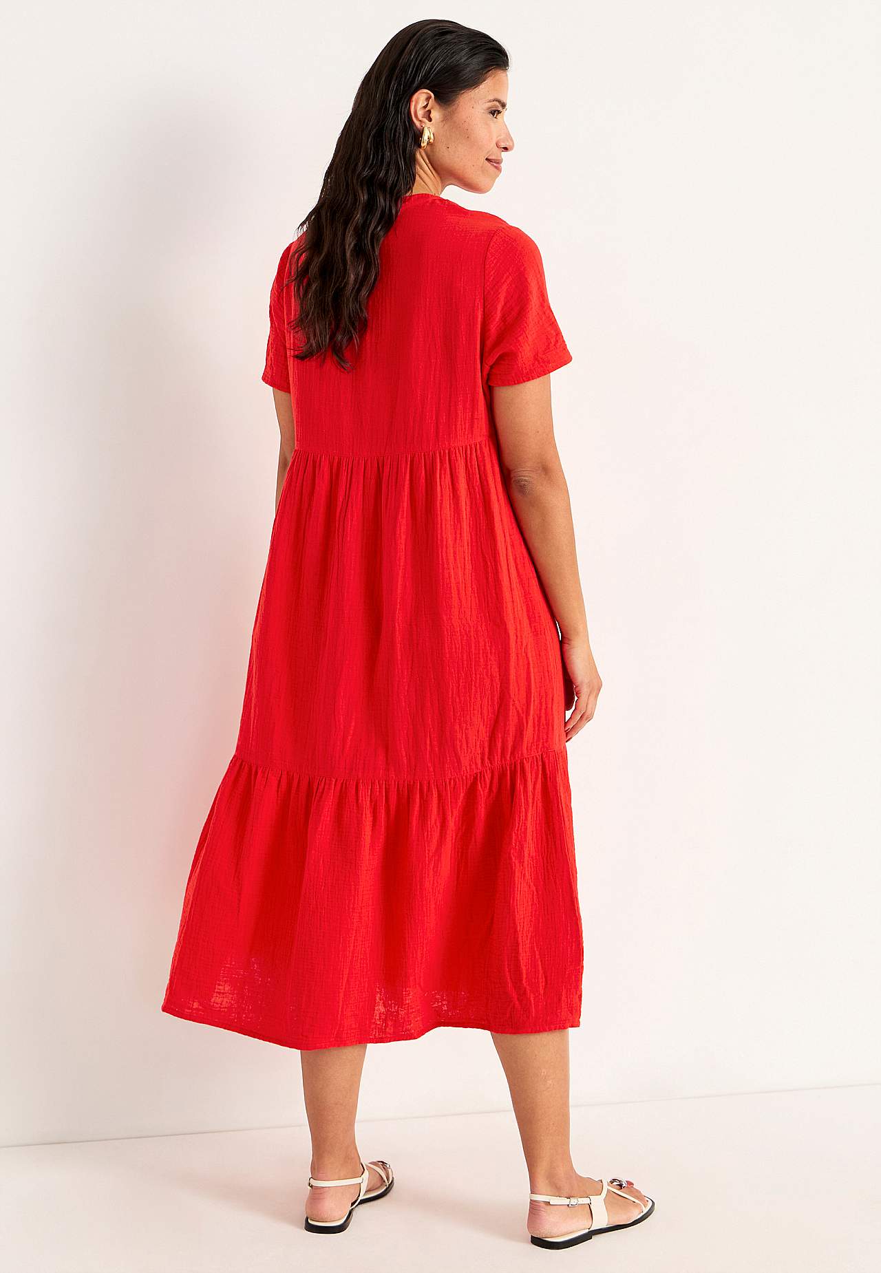 Dress in crinkled cotton Patricia