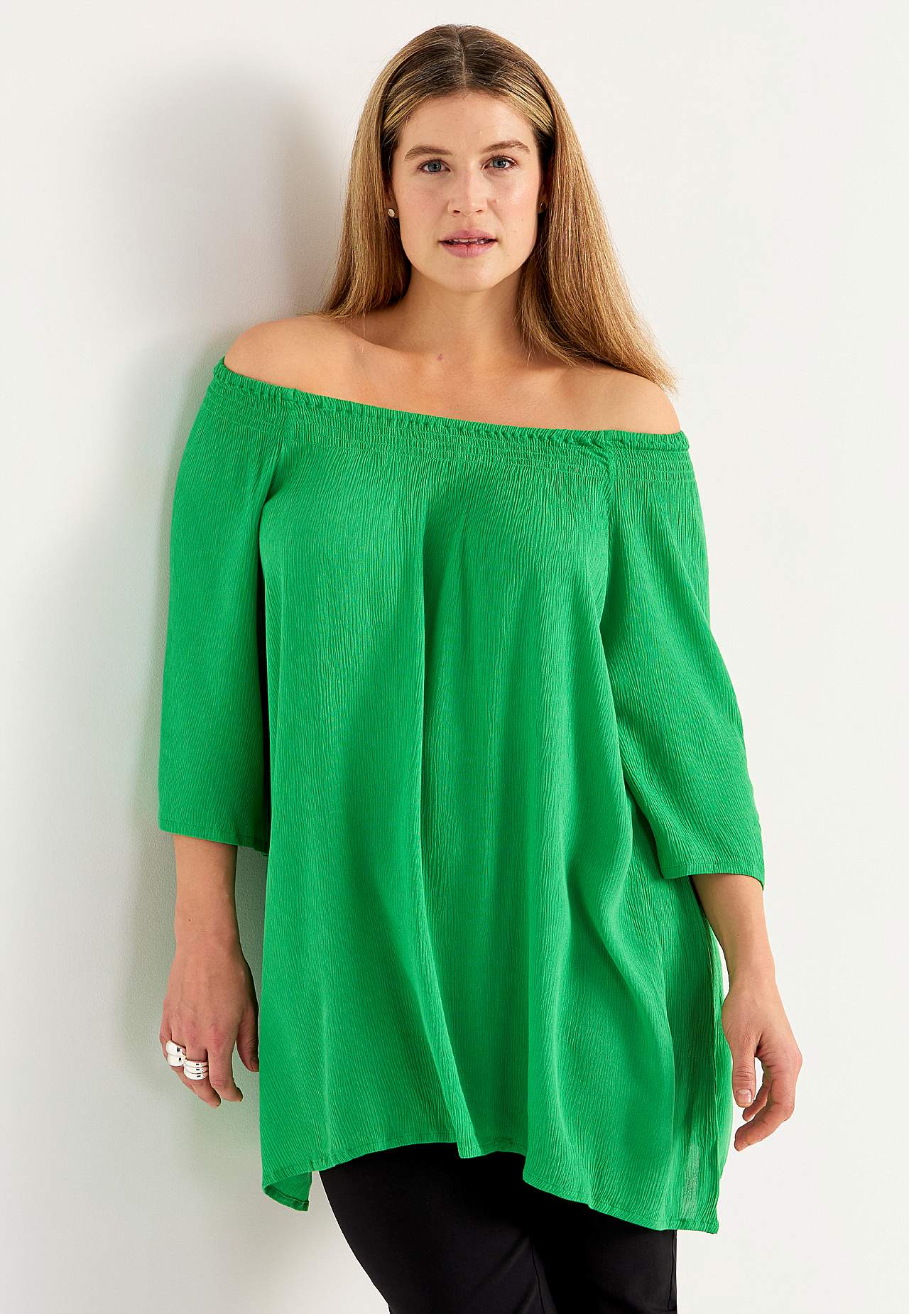 Tunic in viscose crepe