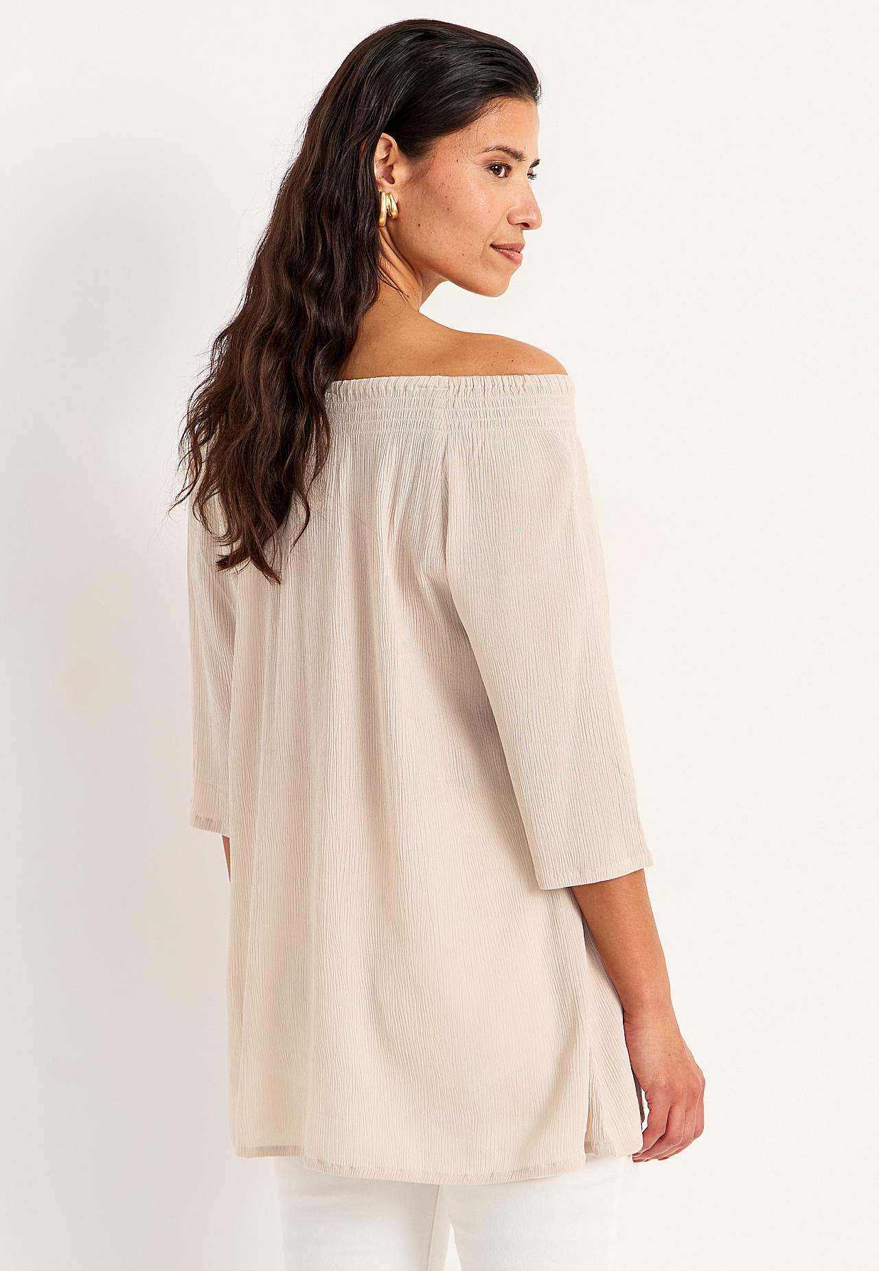 Tunic in viscose crepe