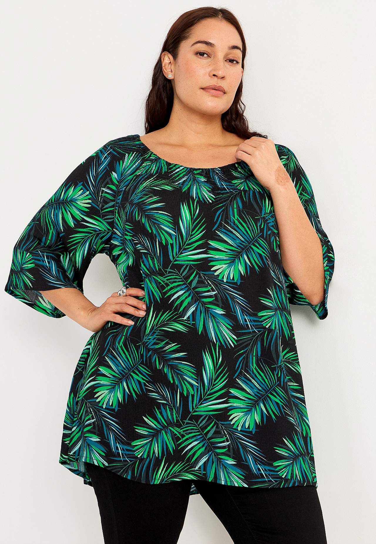 Tunic in viscose crepe