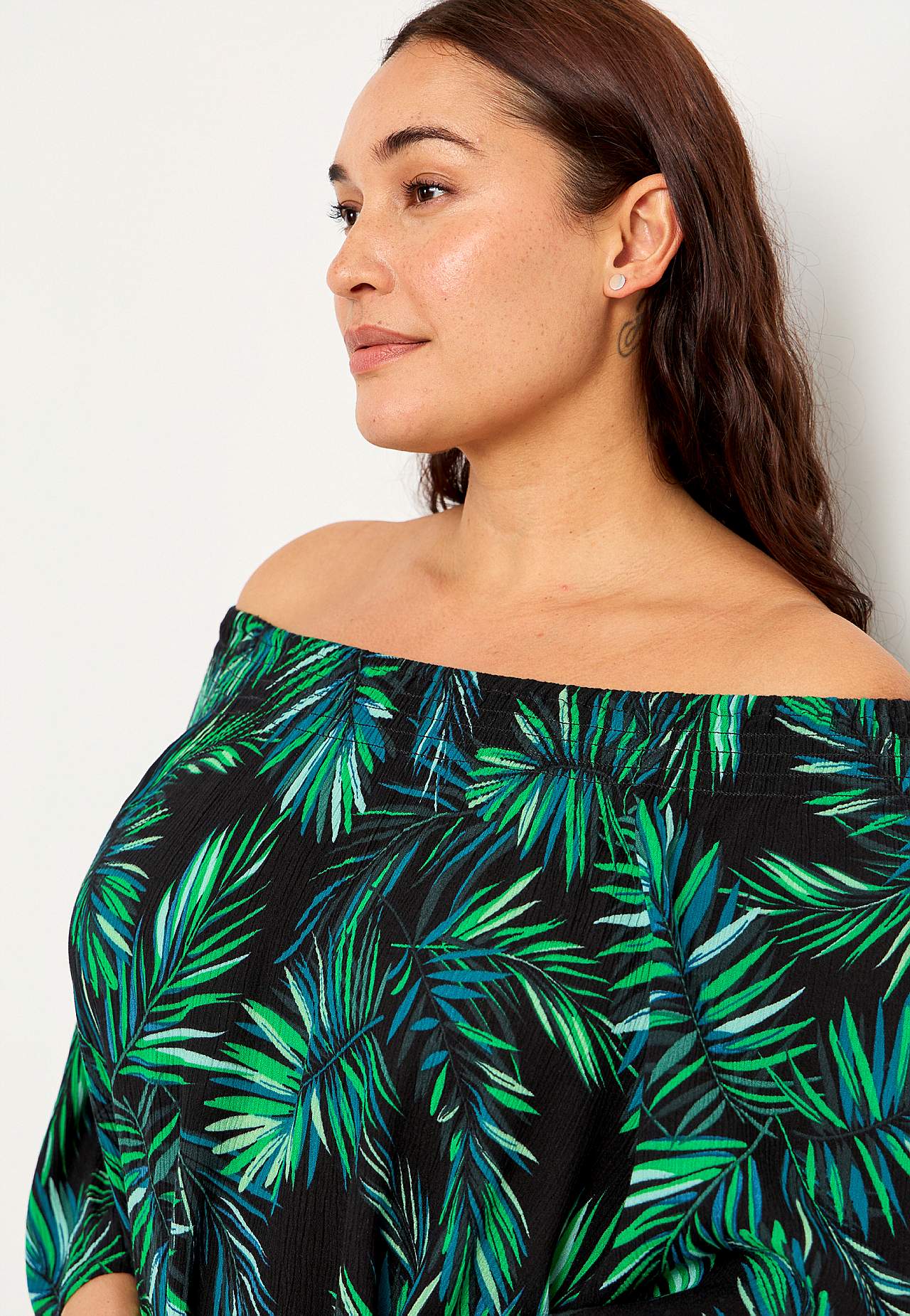 Tunic in viscose crepe