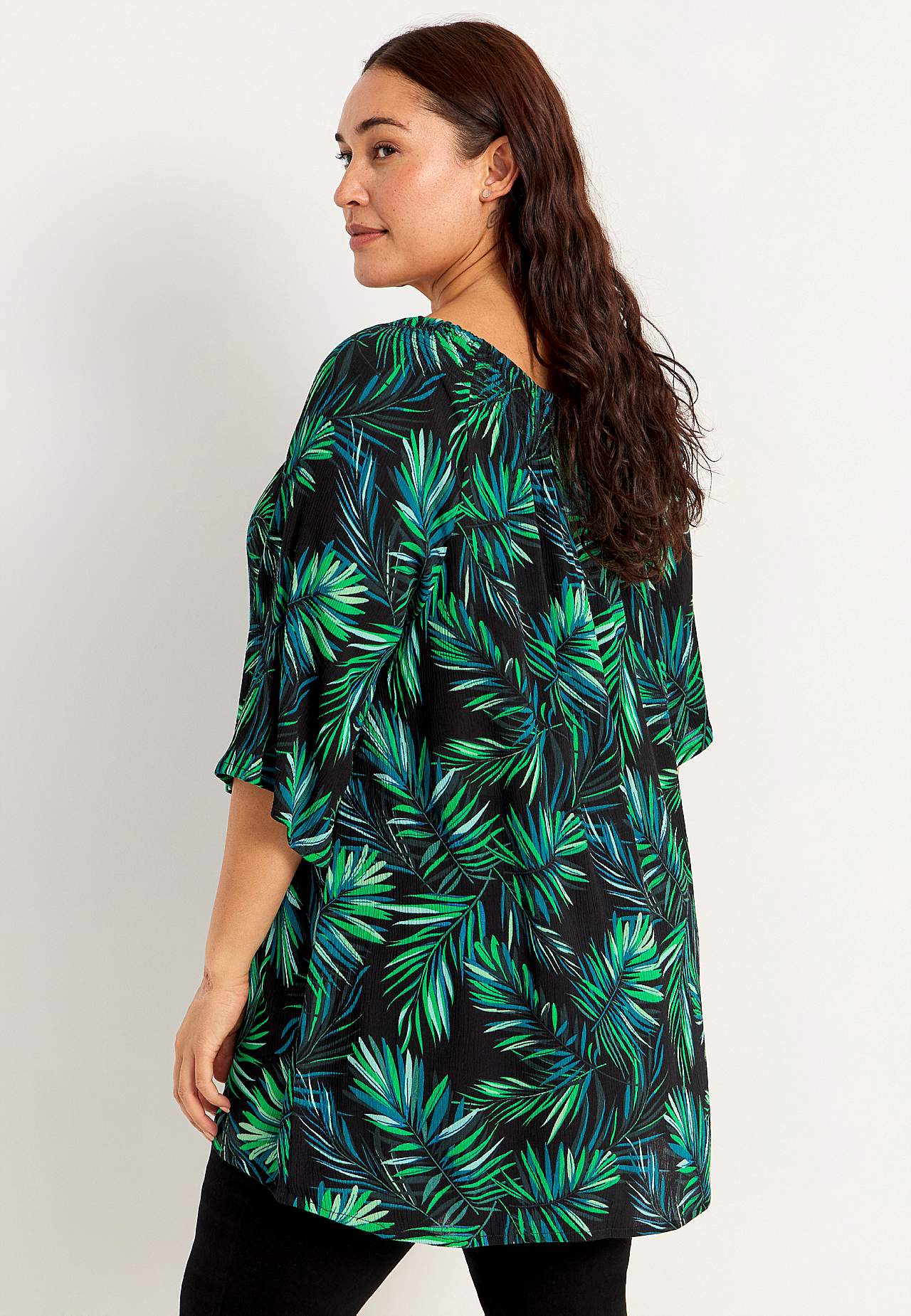 Tunic in viscose crepe