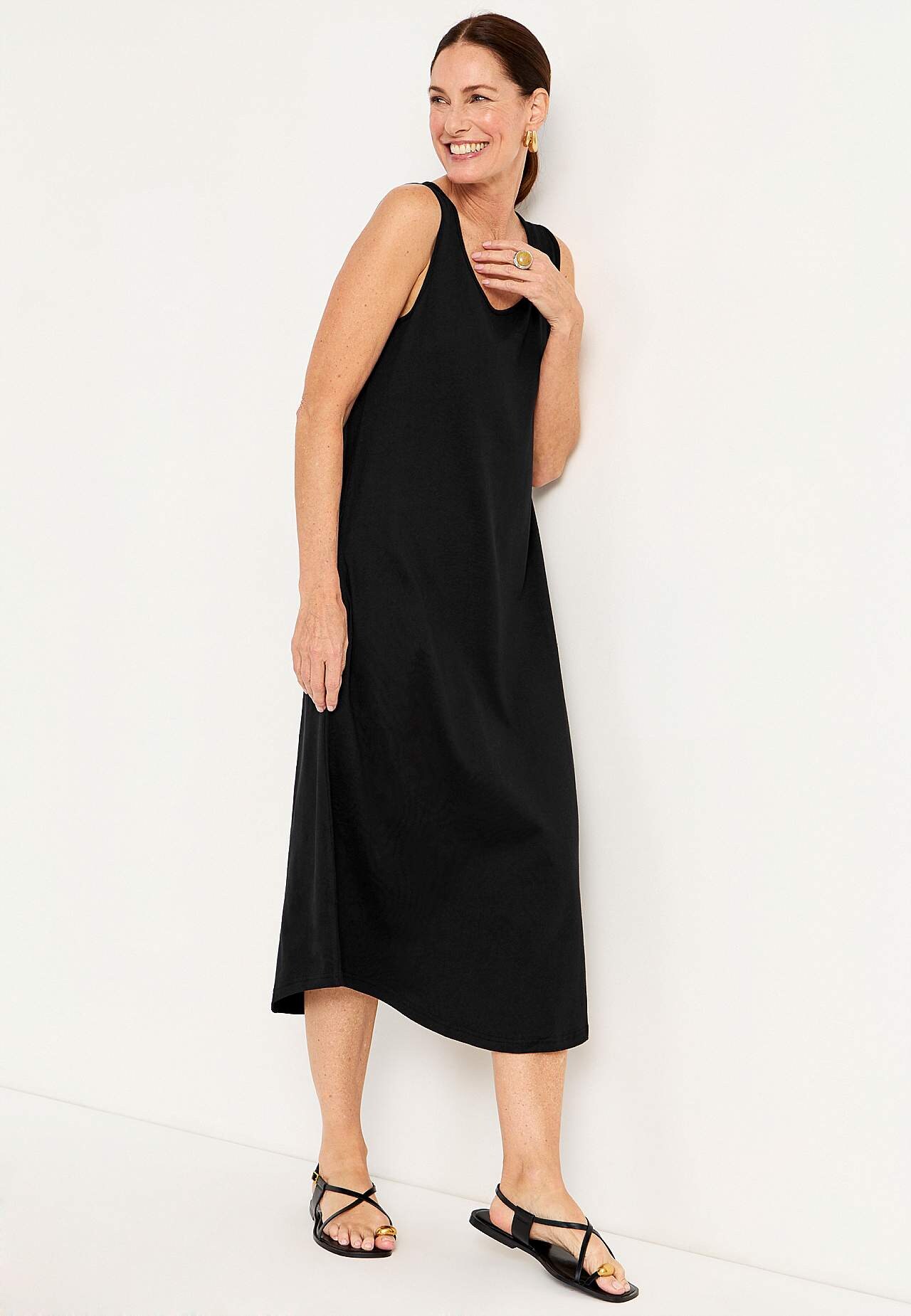 Sleeveless jersey dress