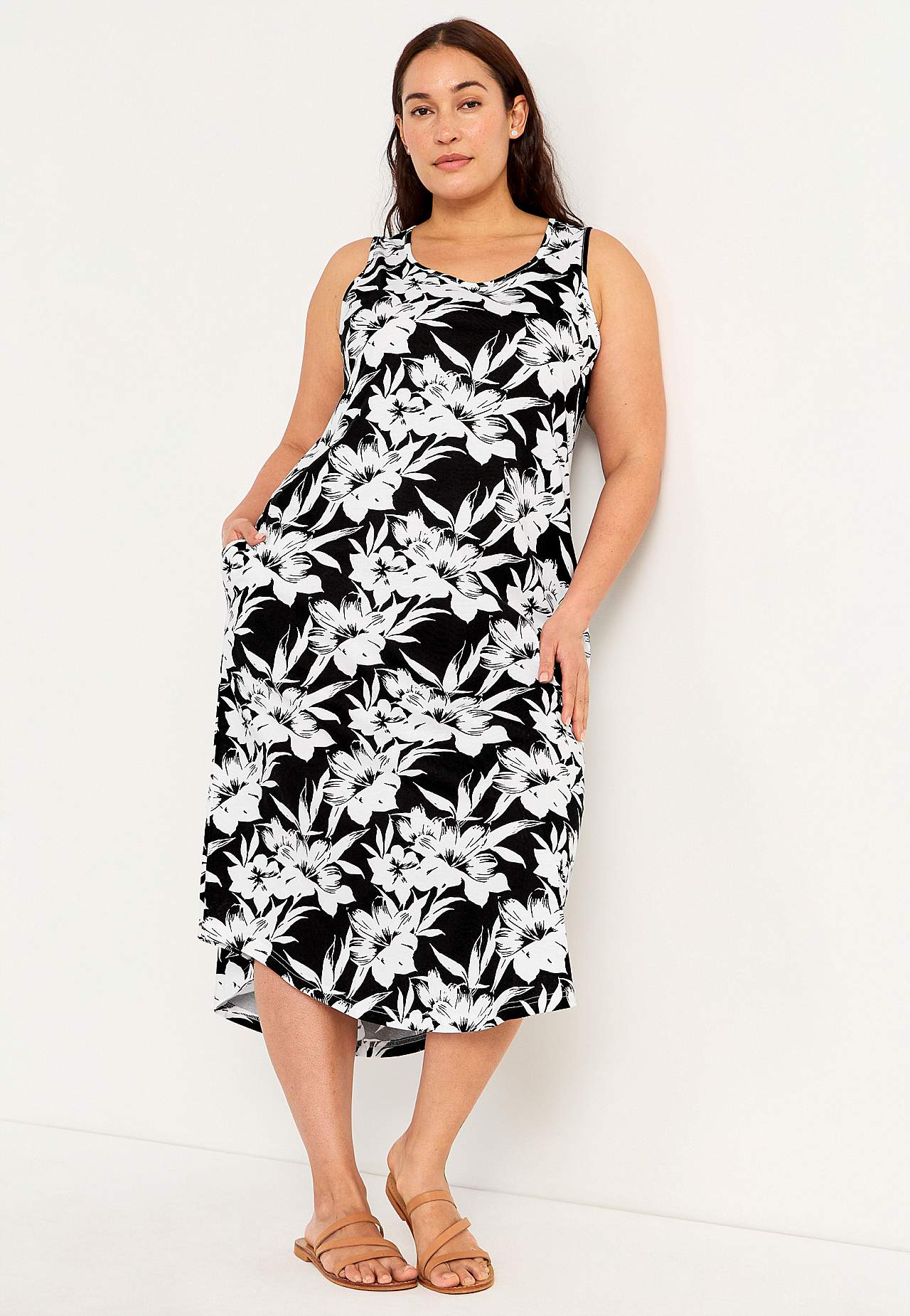 Sleeveless jersey dress