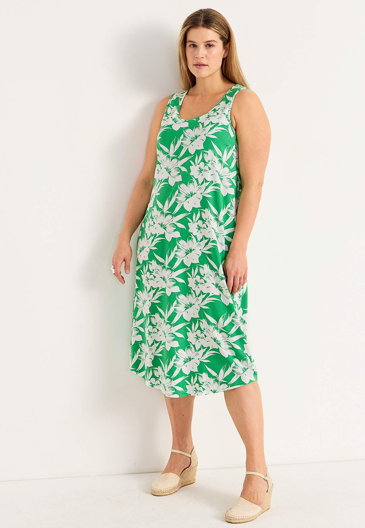 Sleeveless jersey dress