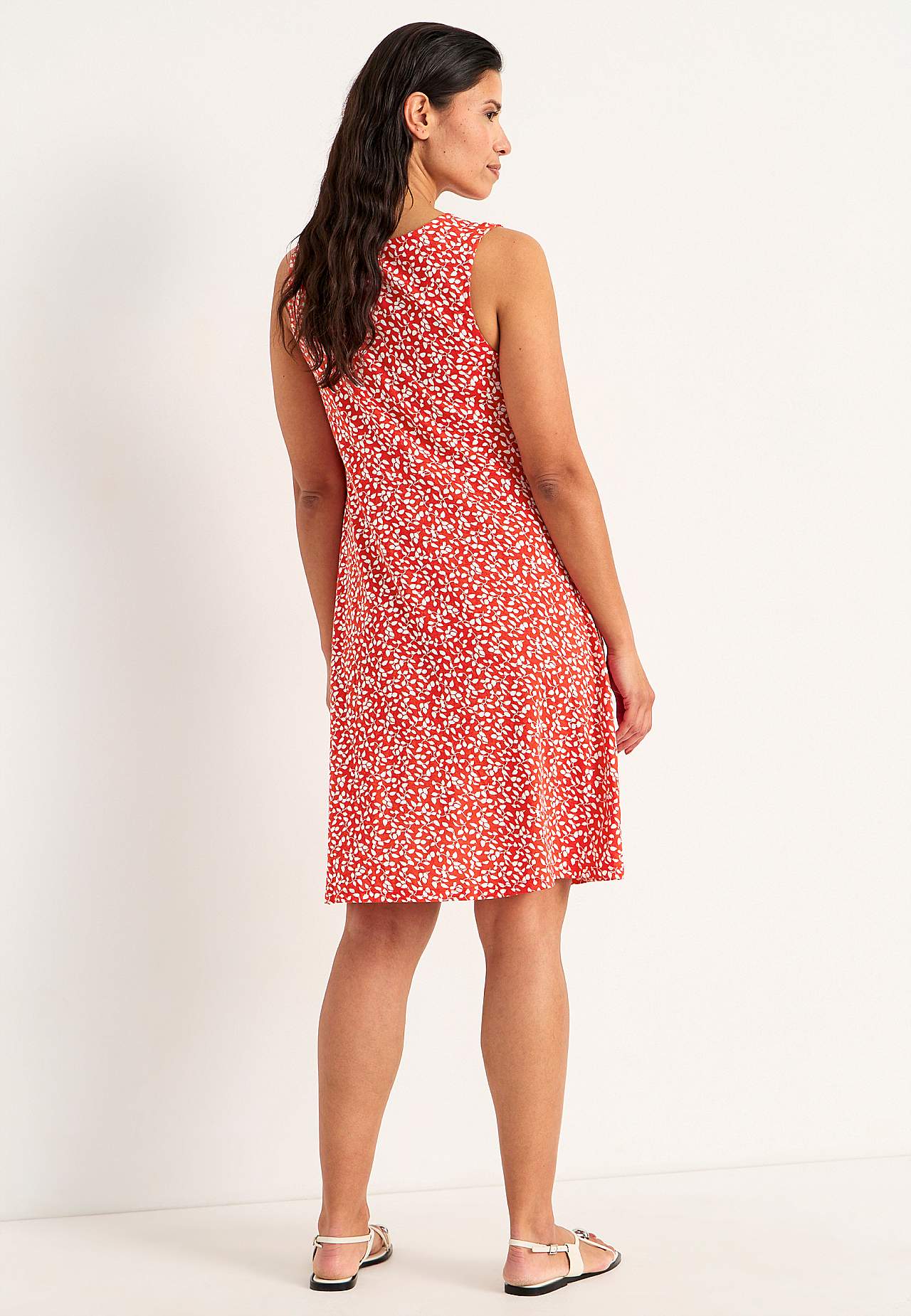 V-neck jersey dress with seam below the bust
