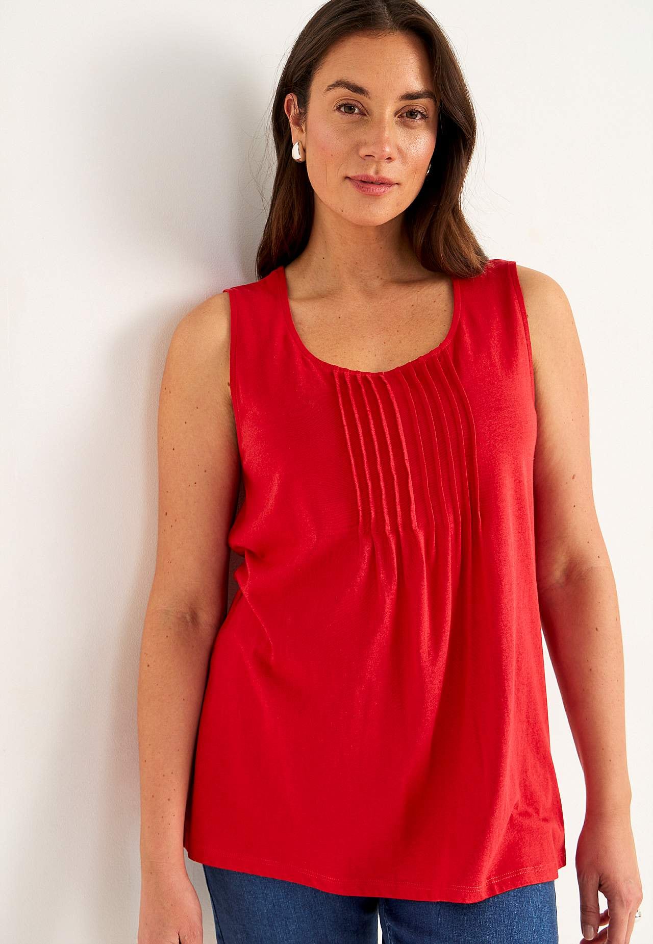 Top with decorative pin-tuck