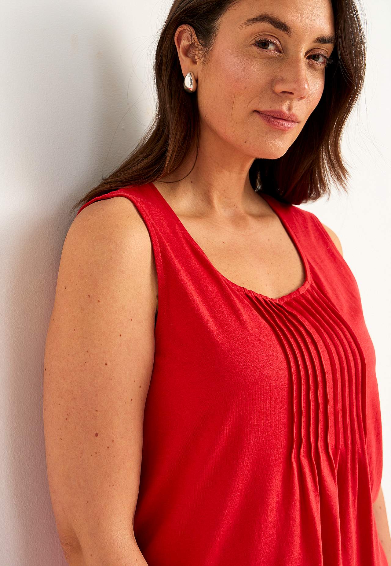 Top with decorative pin-tuck