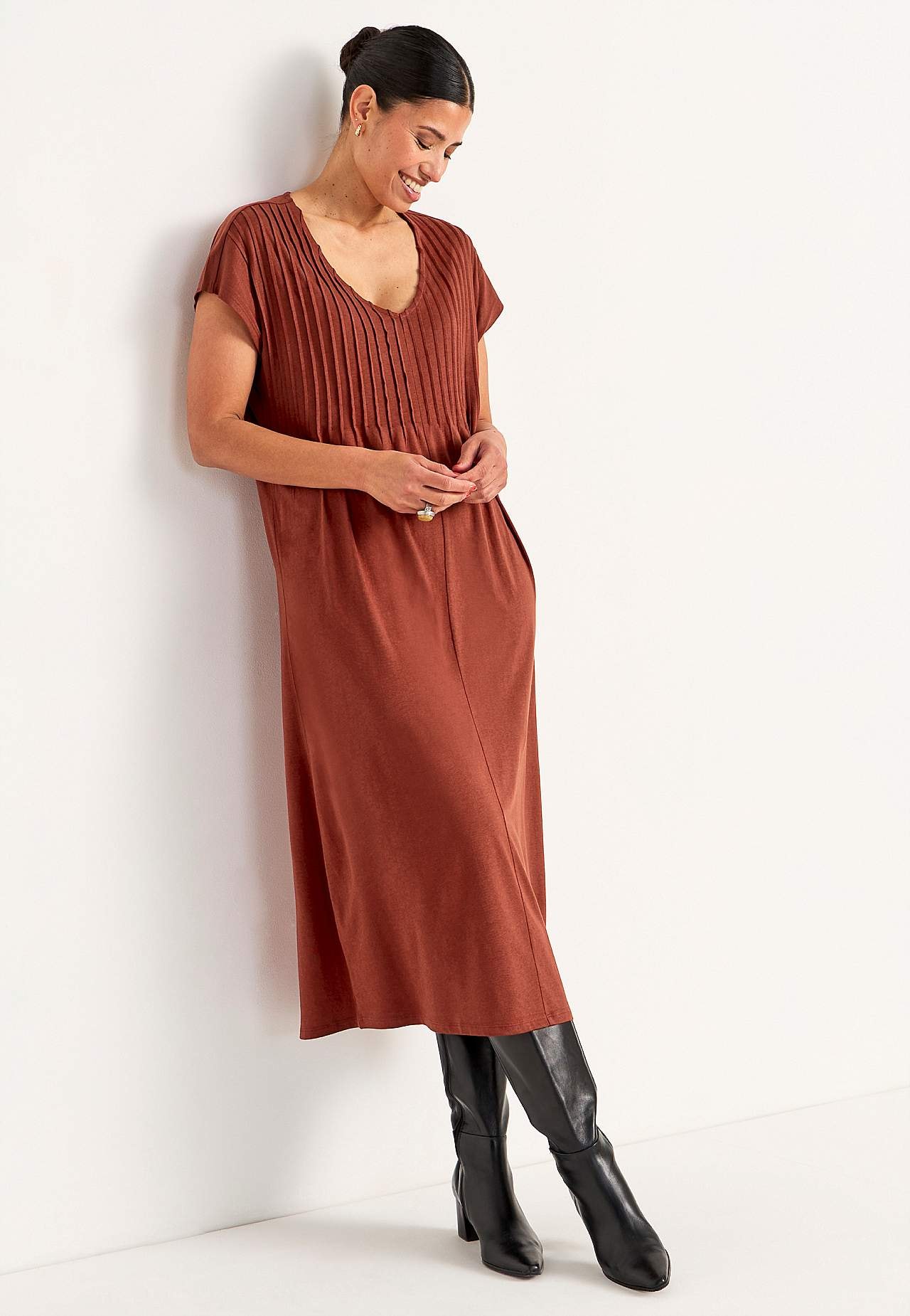 Kaftan dress in jersey