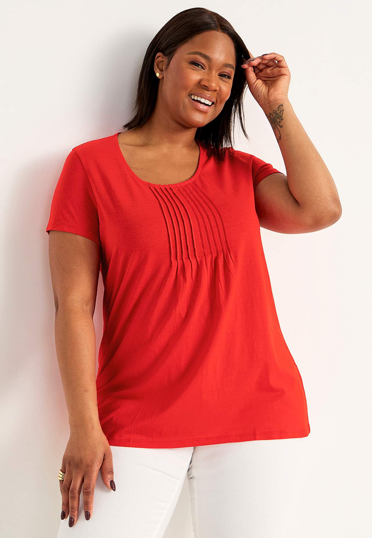 Short-sleeved jersey tuniq