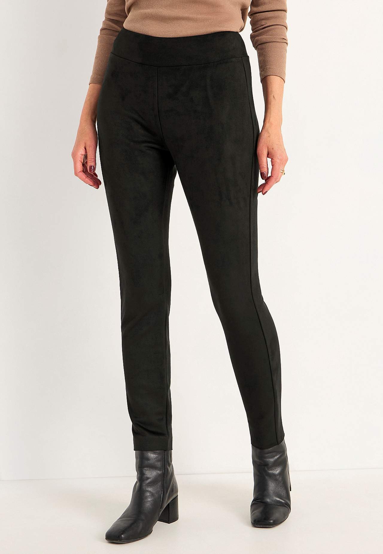 Leggings with suede look