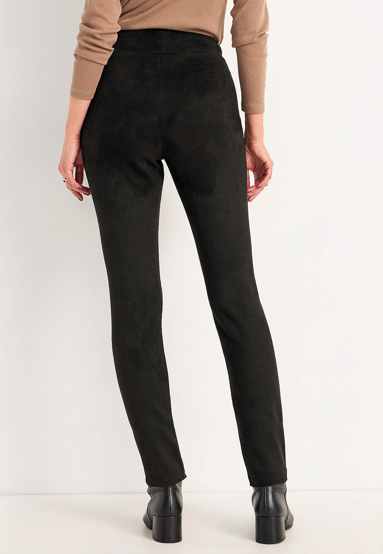Leggings with suede look