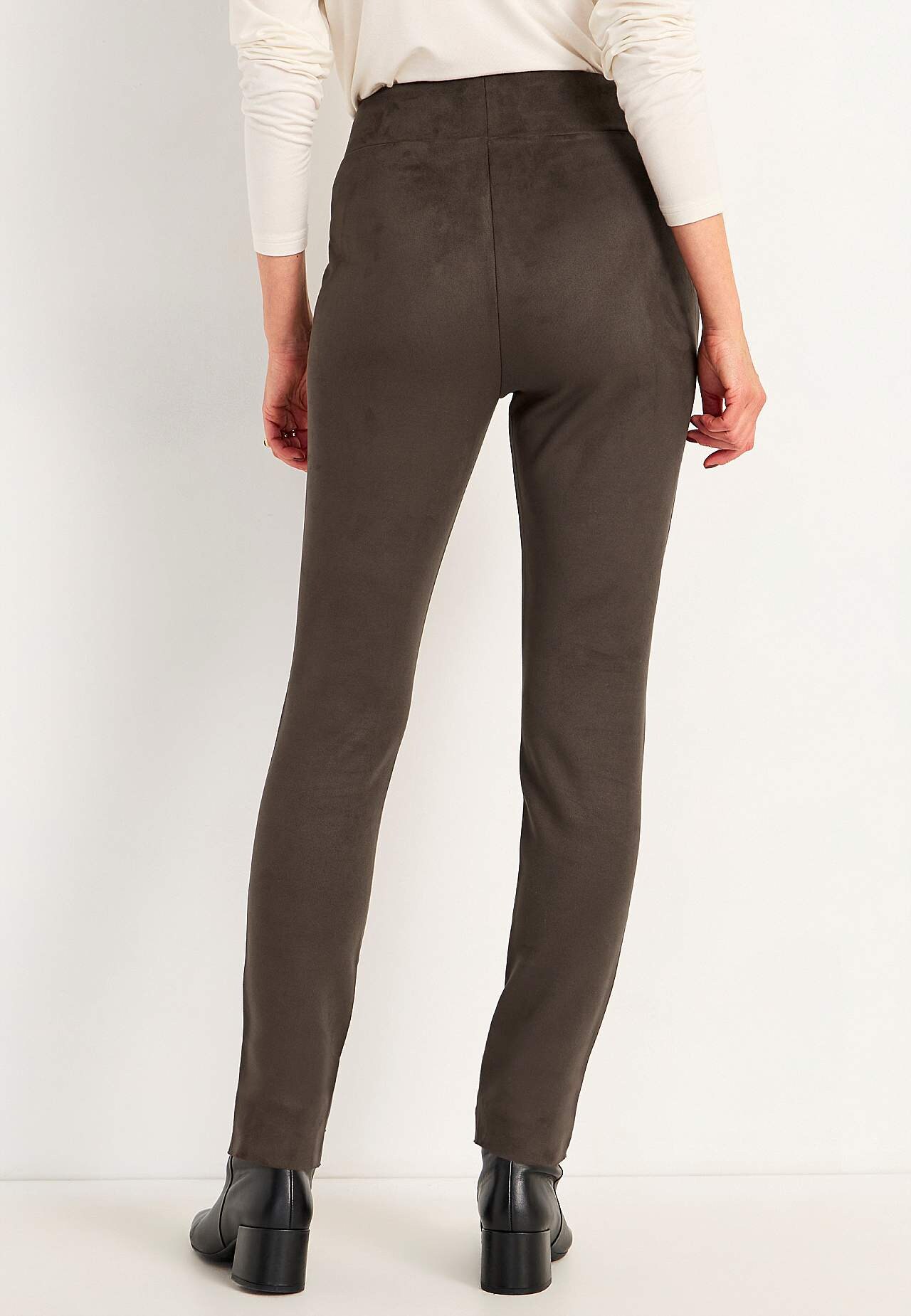 Leggings with suede look