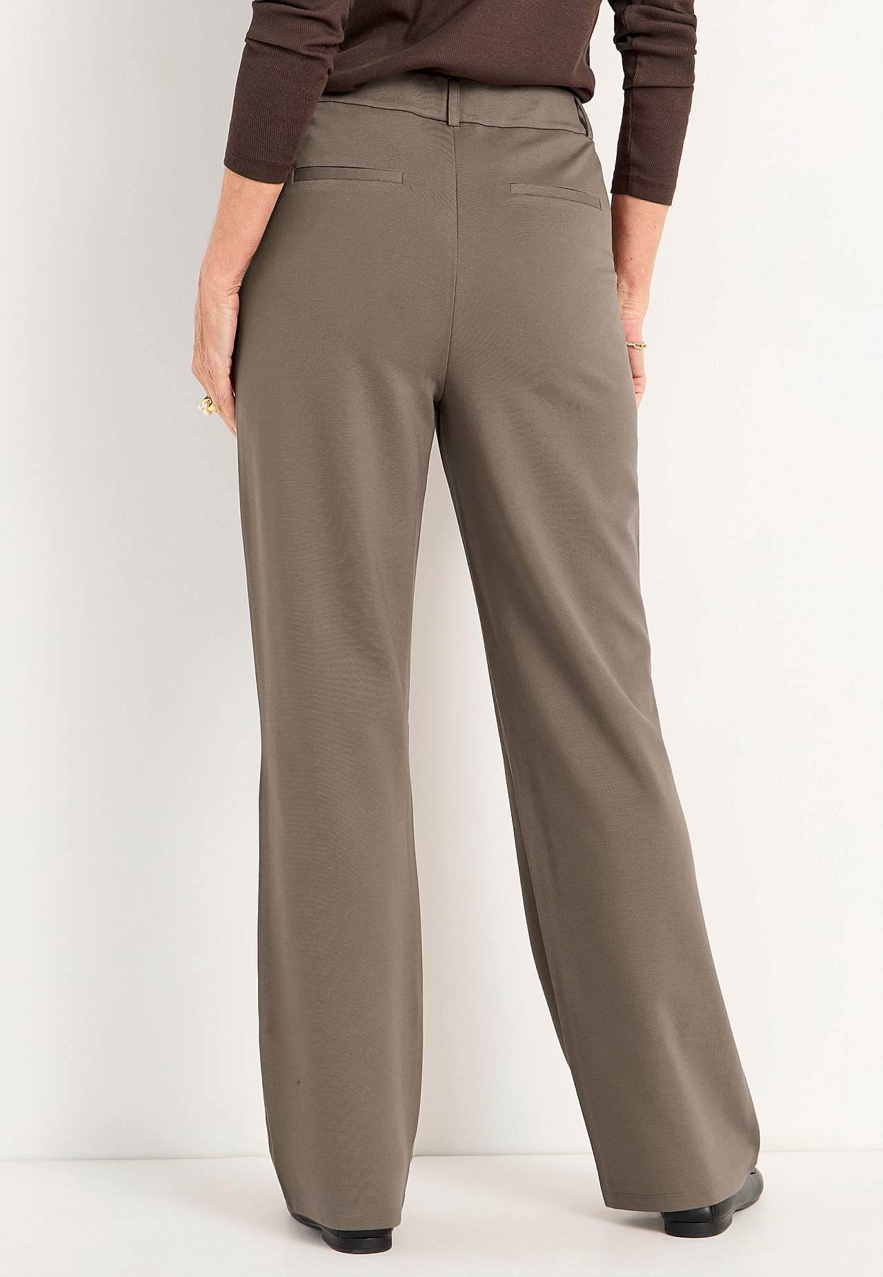 Wide jersey pants with pockets