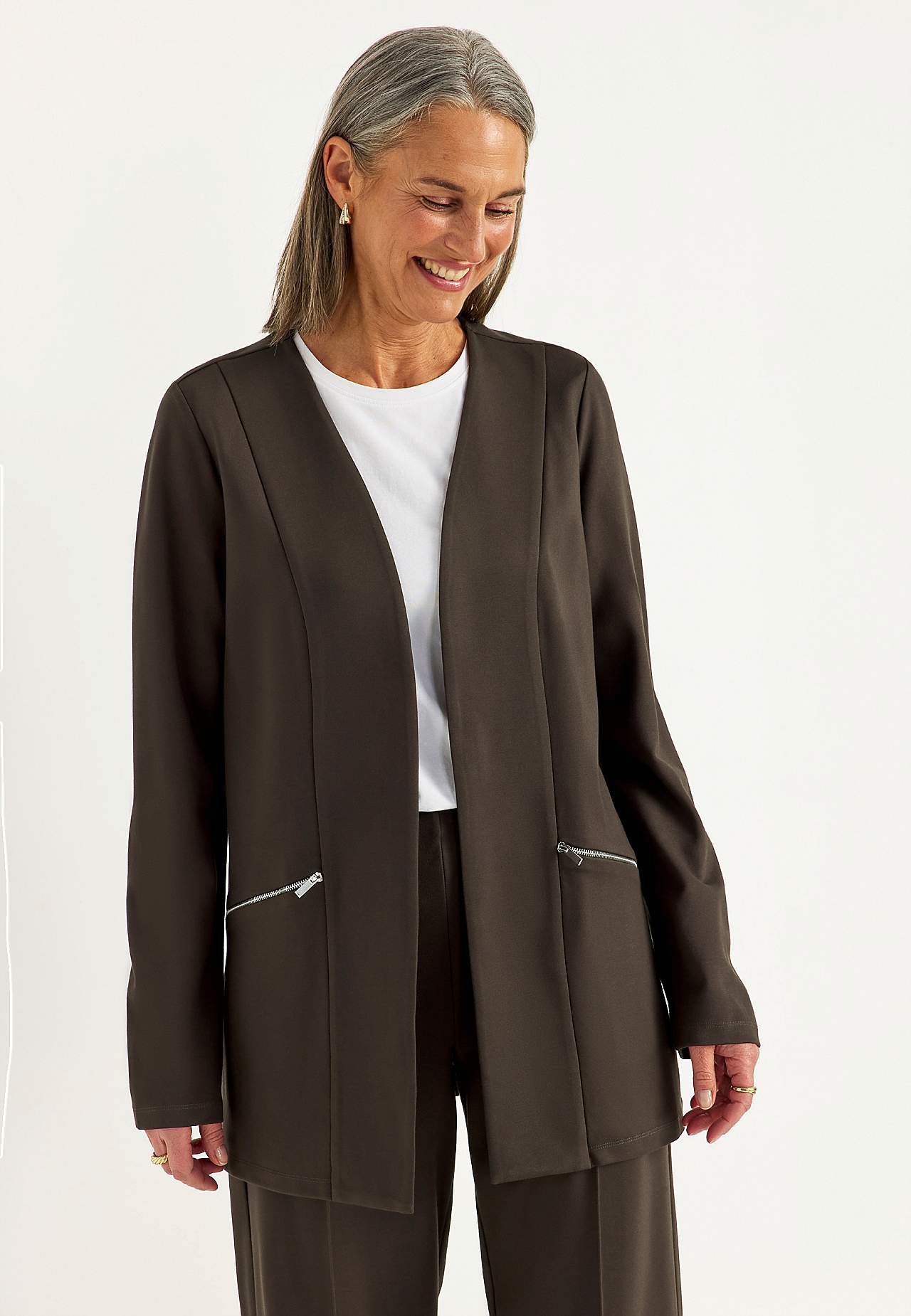 Stylish jacket in Punto di Roma jersey Lisa
