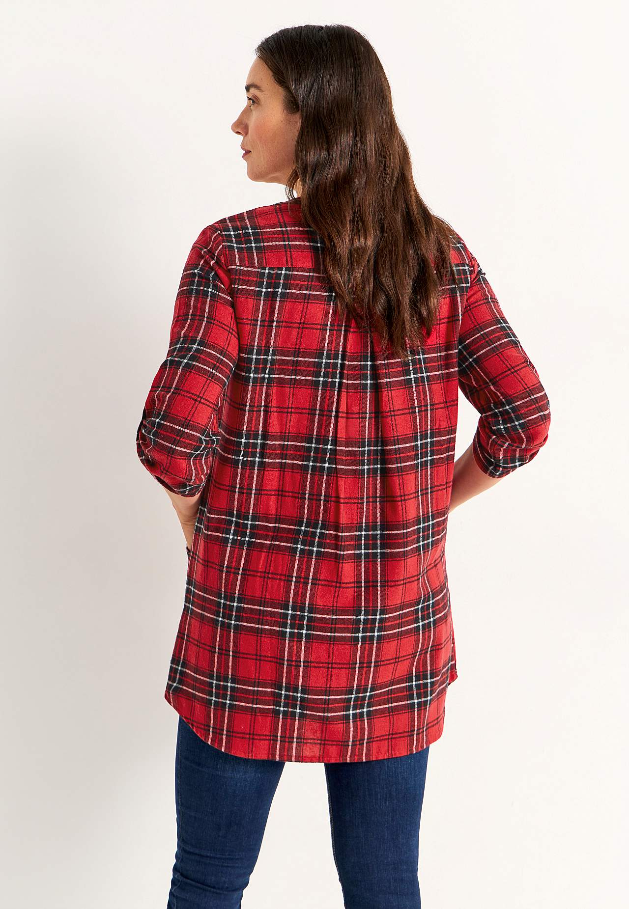 Tunic in flannel with pockets