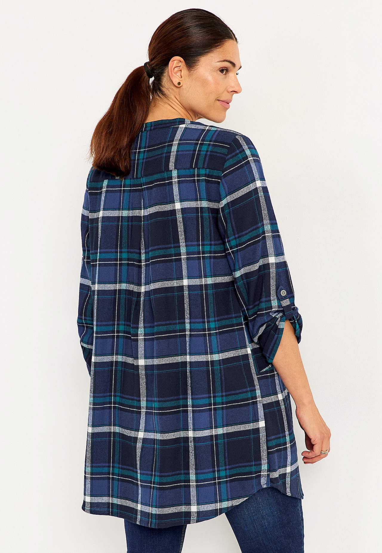 Tunic in flannel with pockets