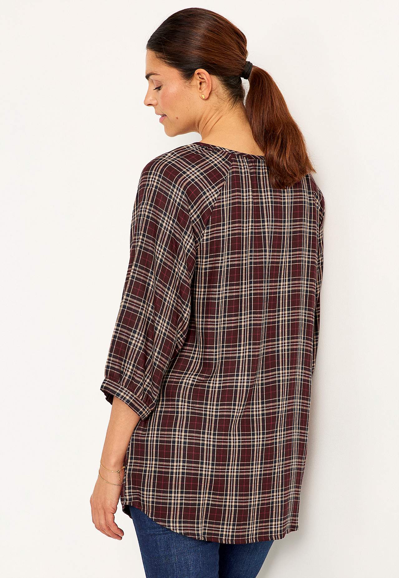 Checked, woven tunic