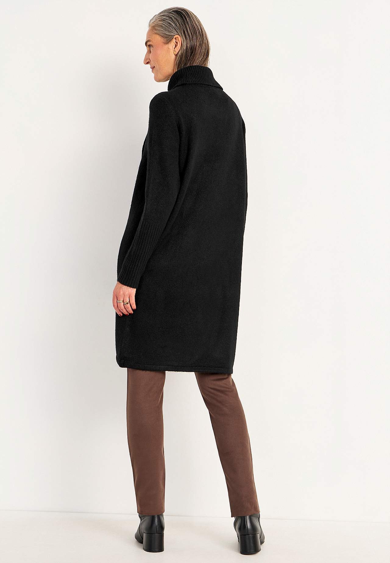 Knitted polo shirt with wrap detail at front