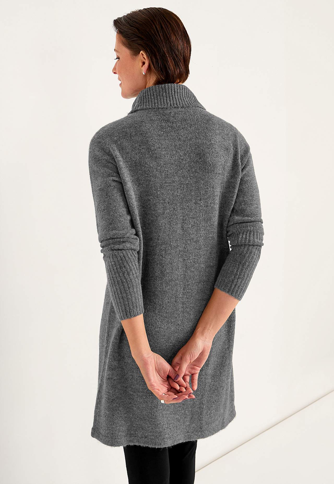 Knitted polo shirt with wrap detail at front