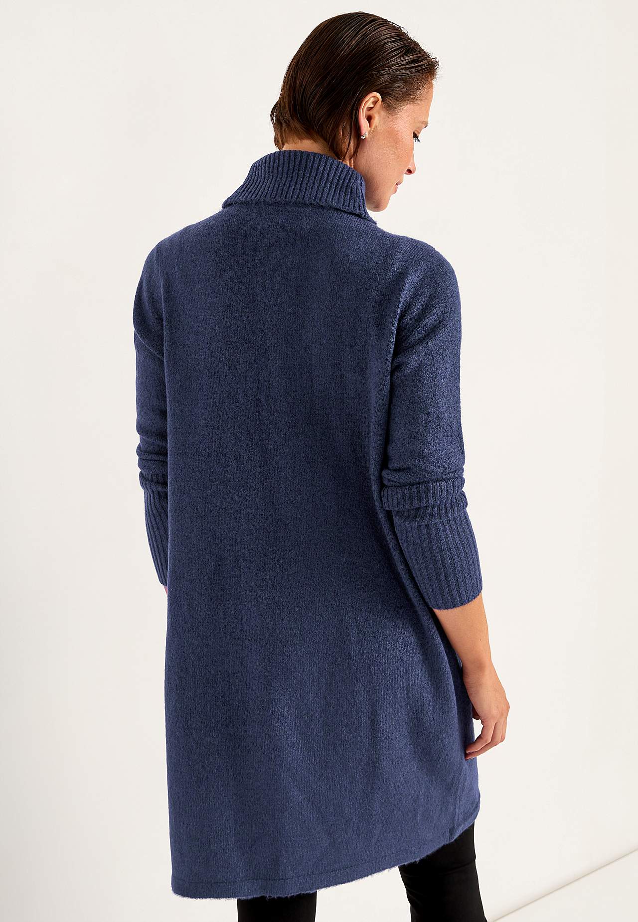 Knitted polo shirt with wrap detail at front