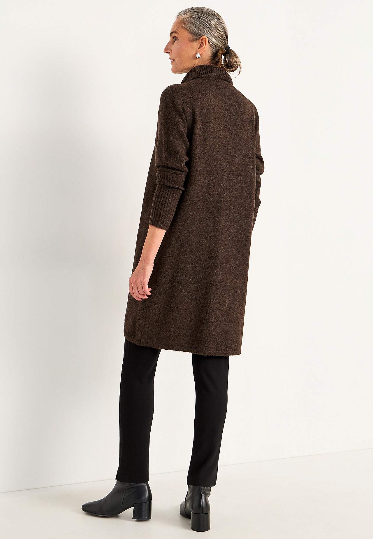 Knitted polo shirt with wrap detail at front