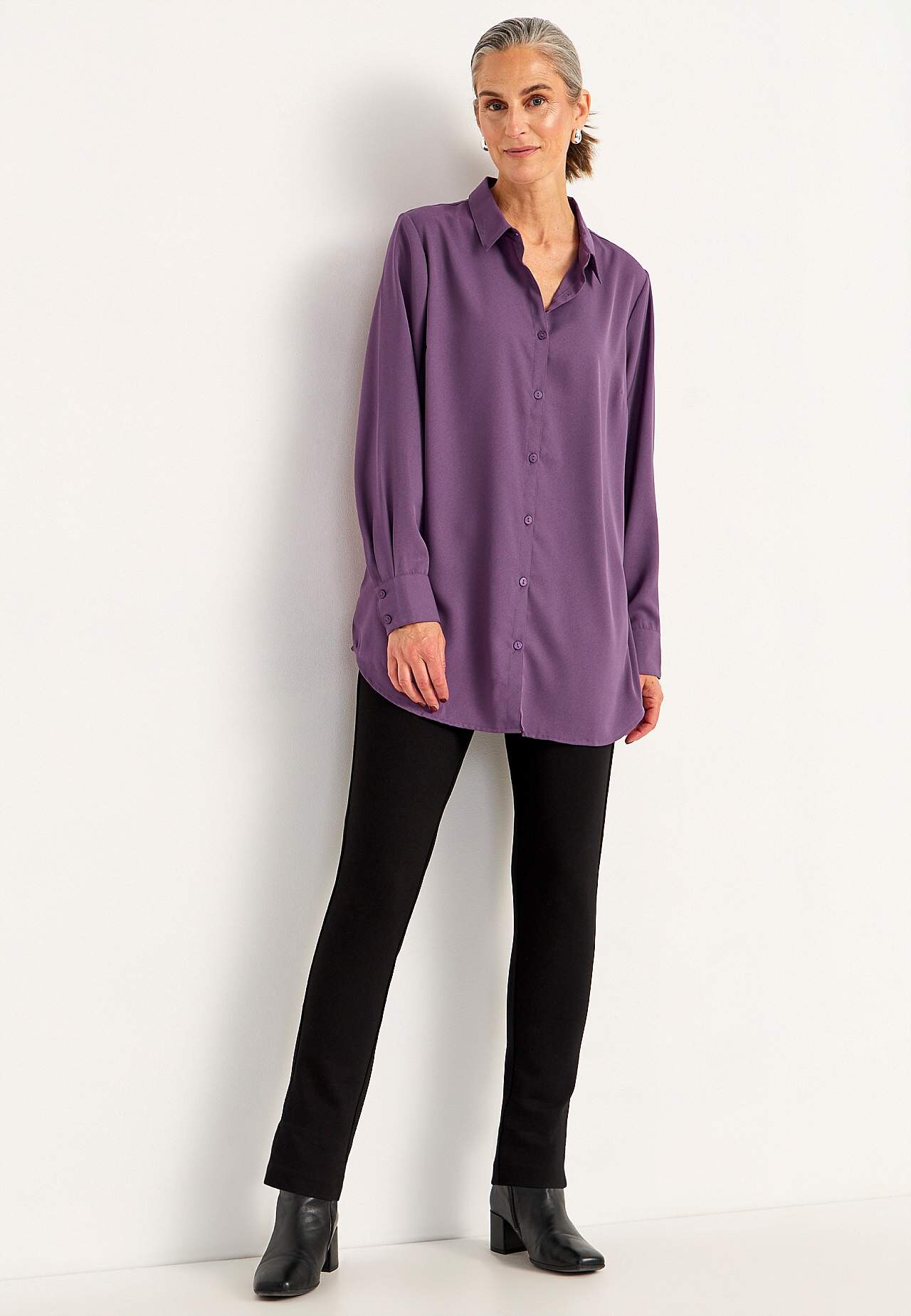 Woven long shirt