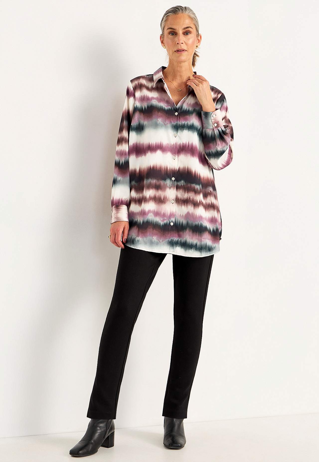 Woven long shirt