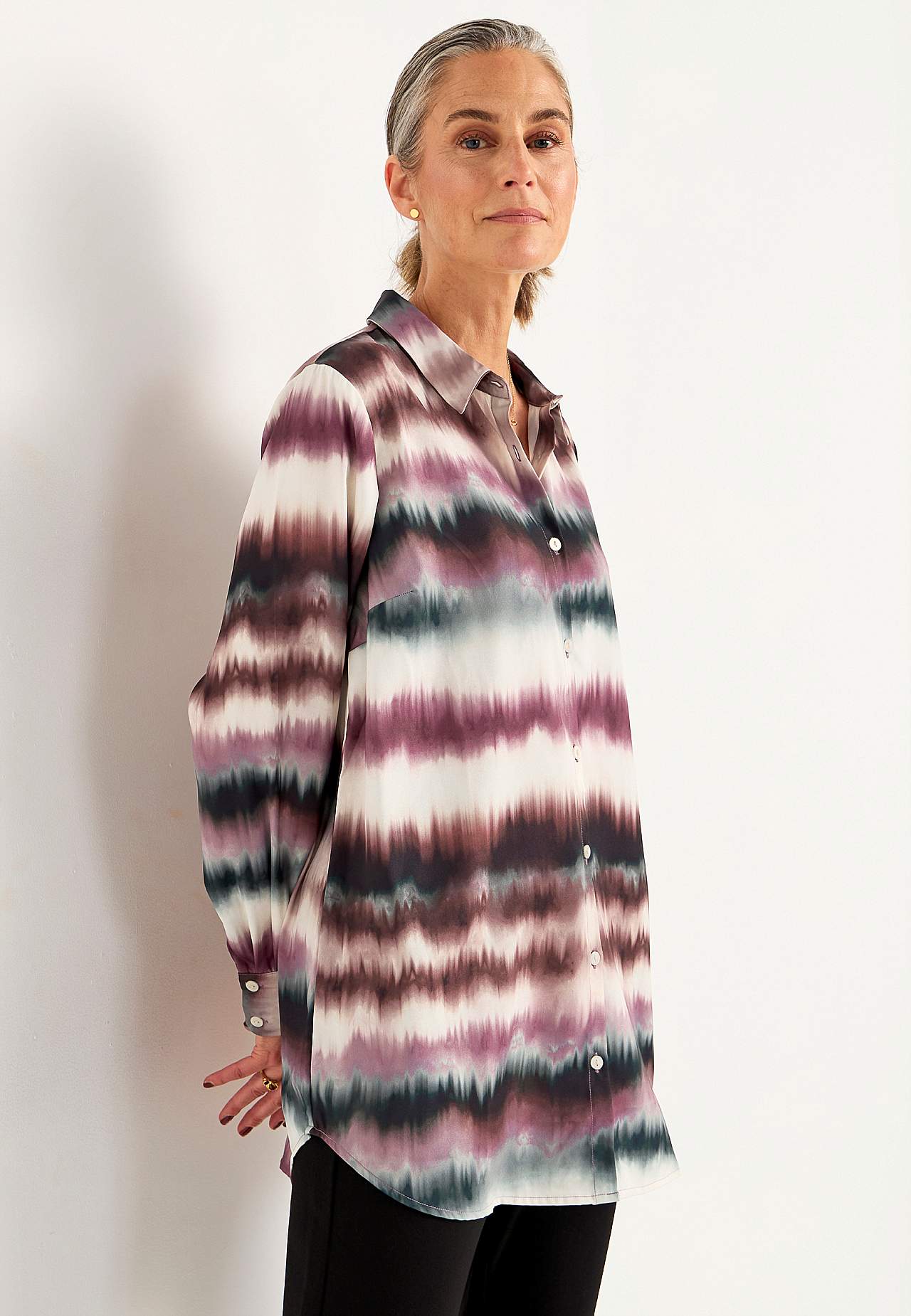 Woven long shirt