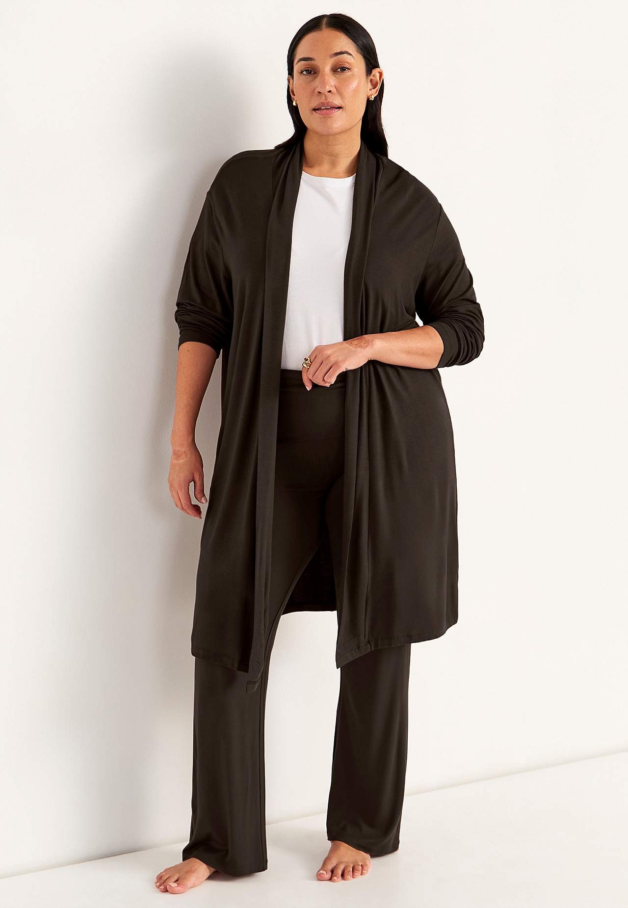 Long cardigan in tricot Sofia