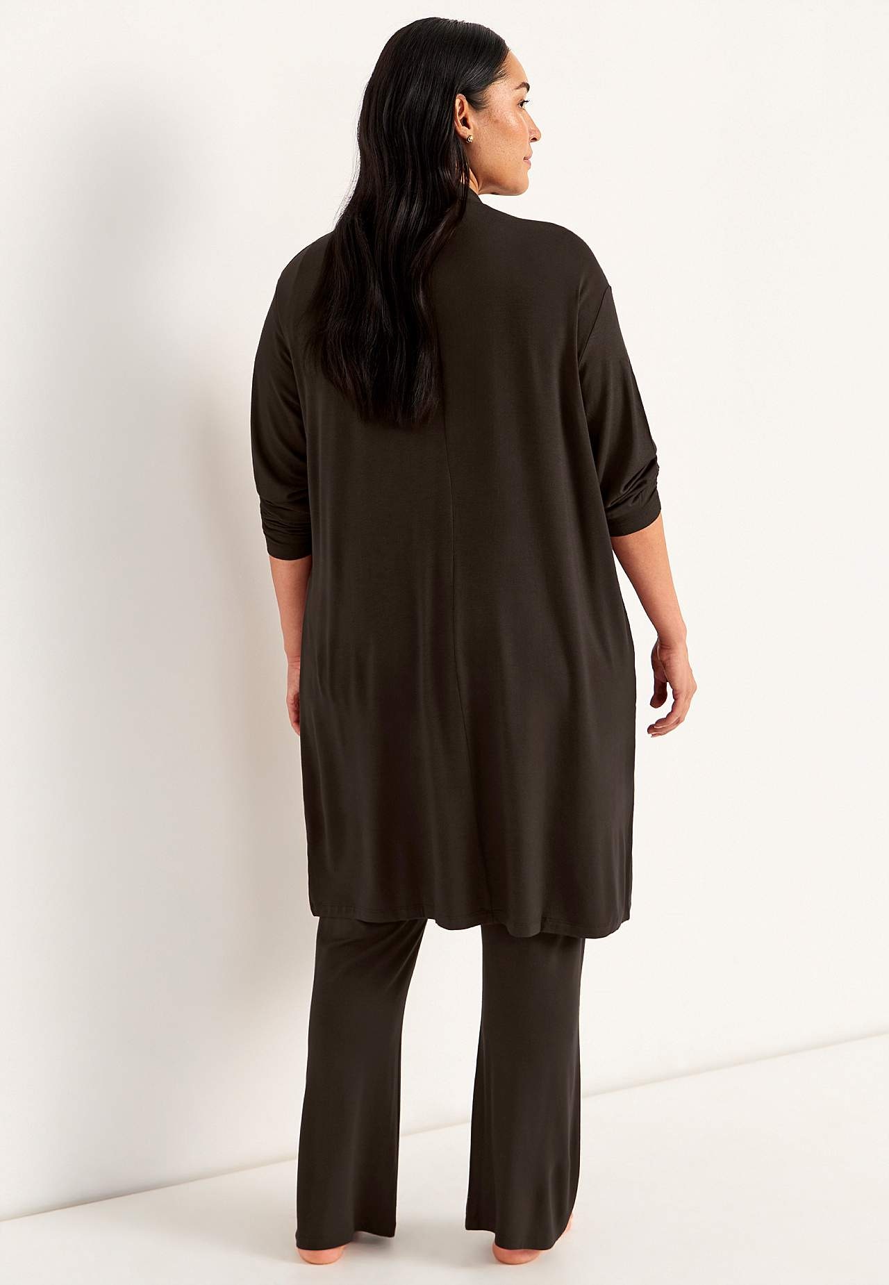 Long cardigan in tricot Sofia