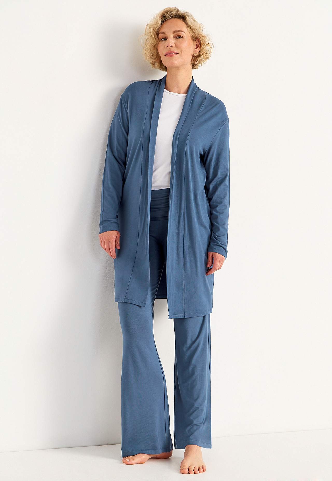 Long cardigan in tricot