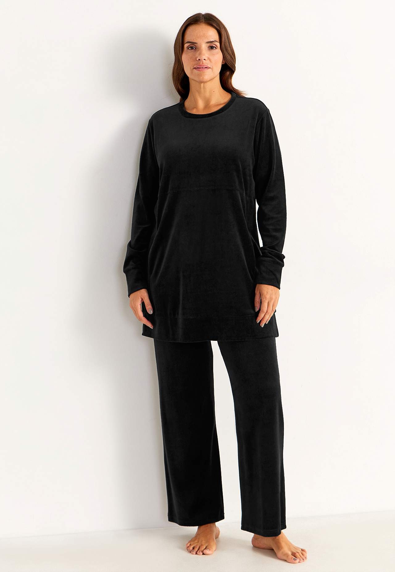 Long velour tunic