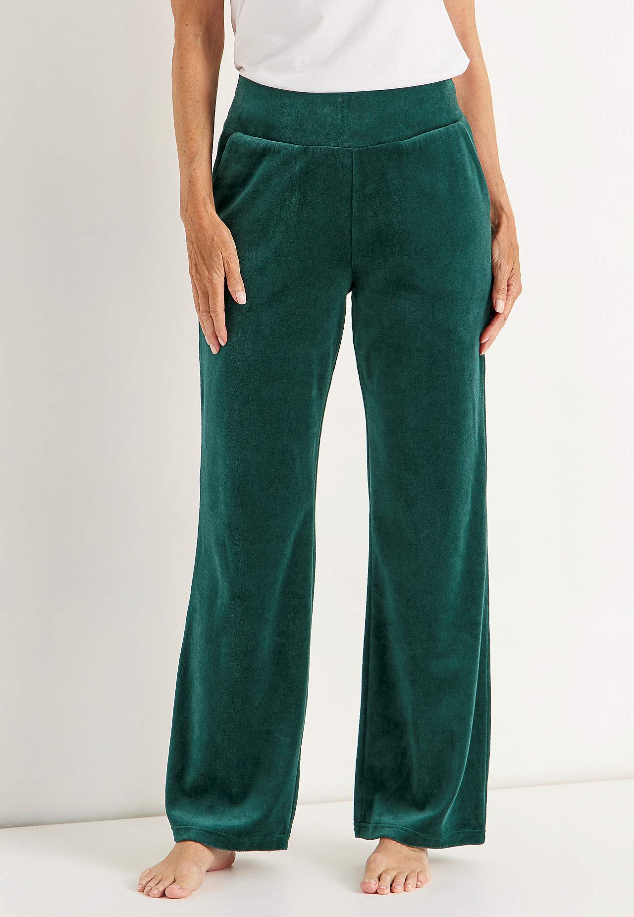Wide velour trousers Wilma