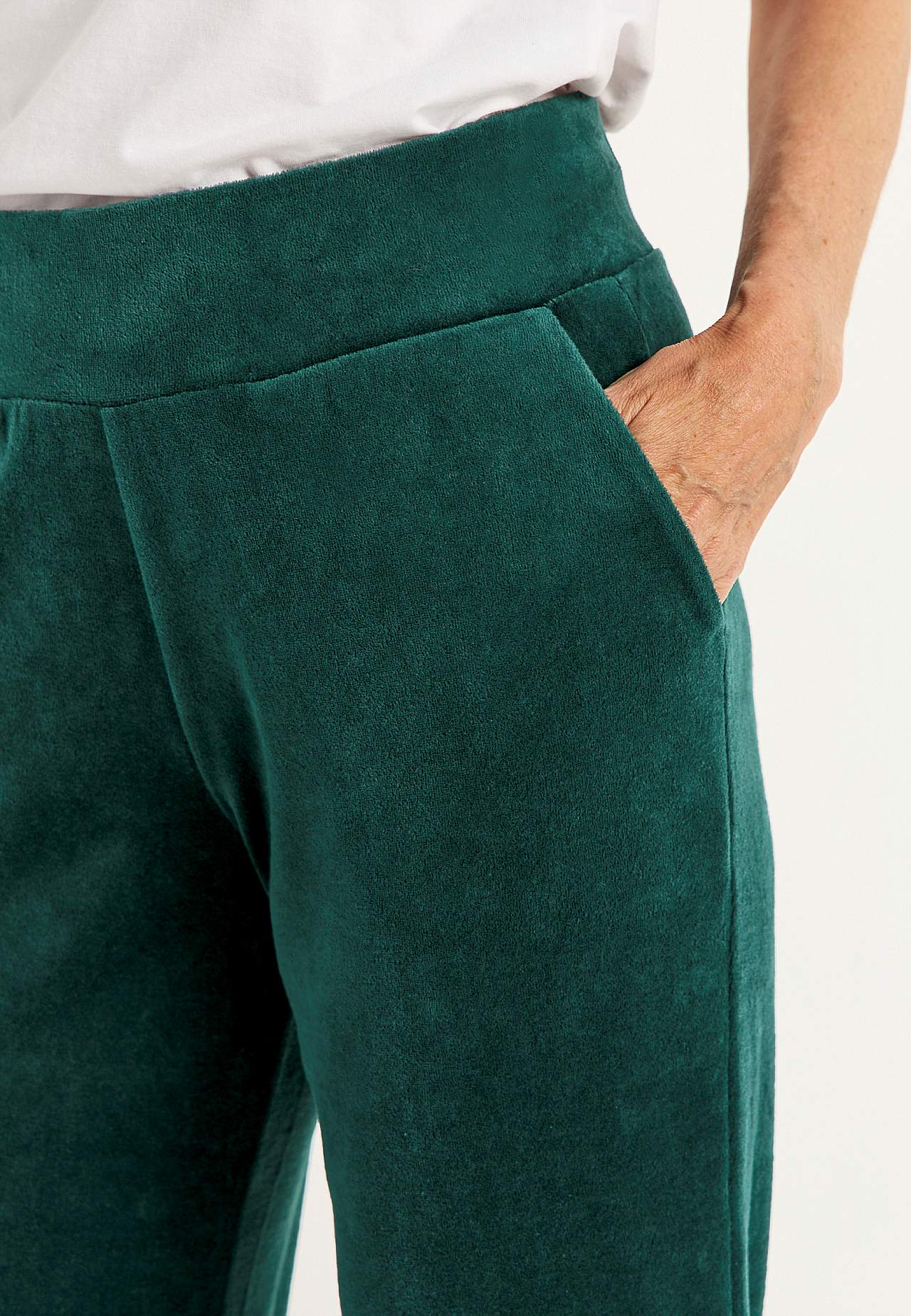 Wide velour trousers Wilma