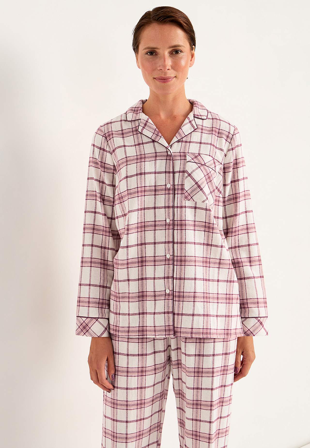 Checked pyjamas in flannel