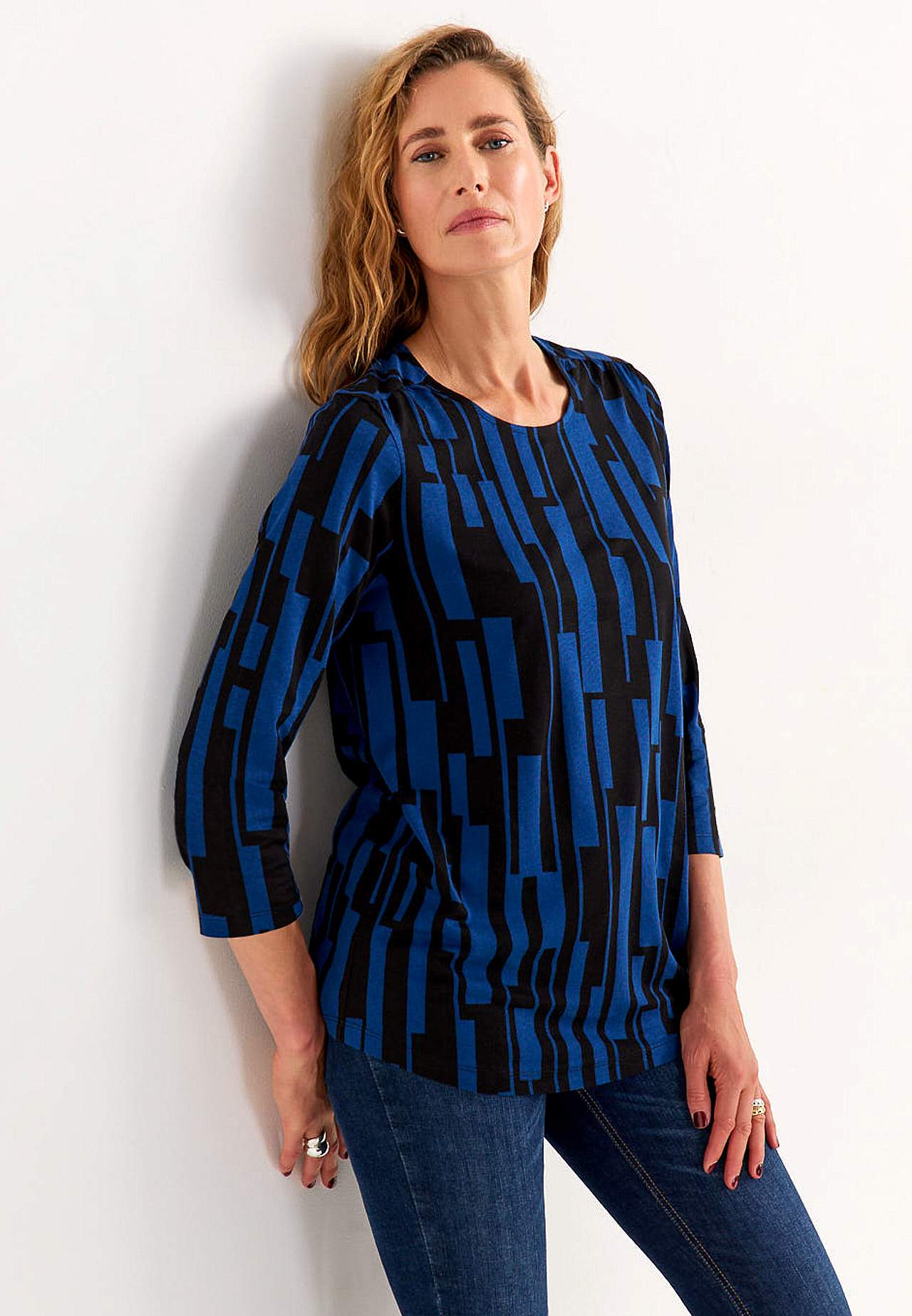 Patterned jersey tuniq