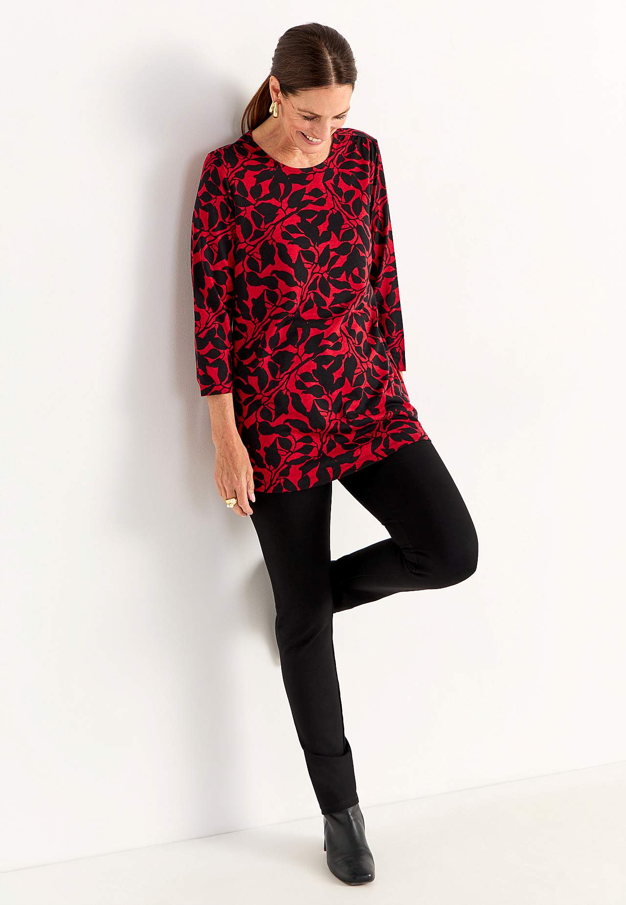 Patterned jersey tuniq