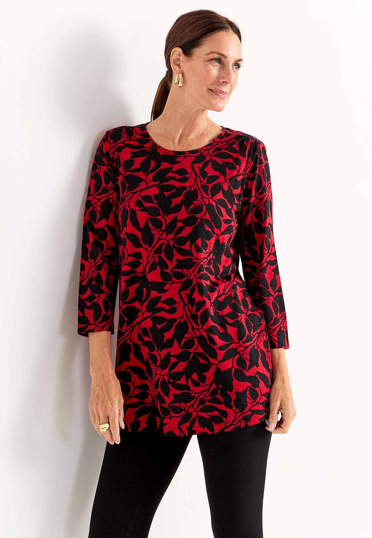 Patterned jersey tuniq