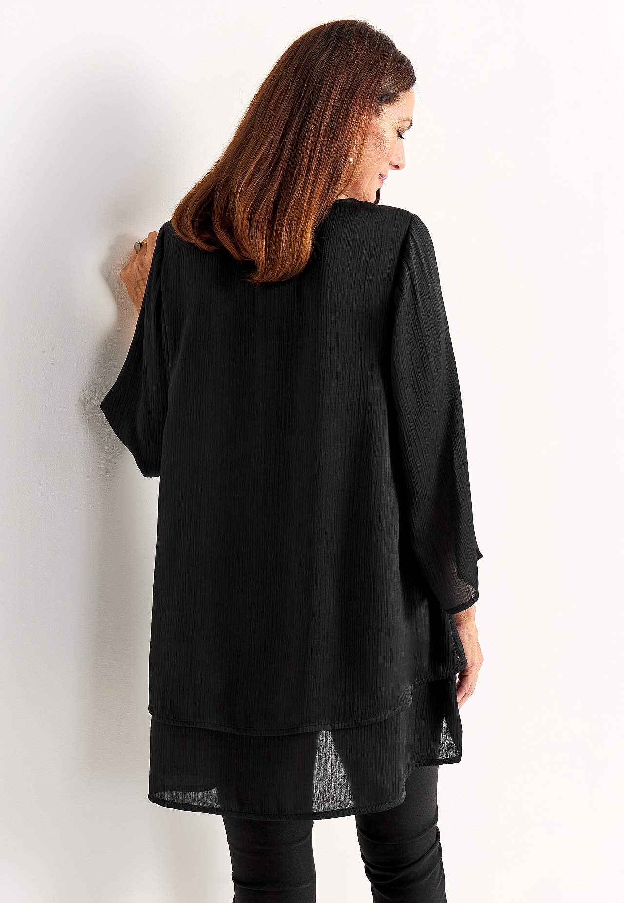 Tunic with bell sleeve