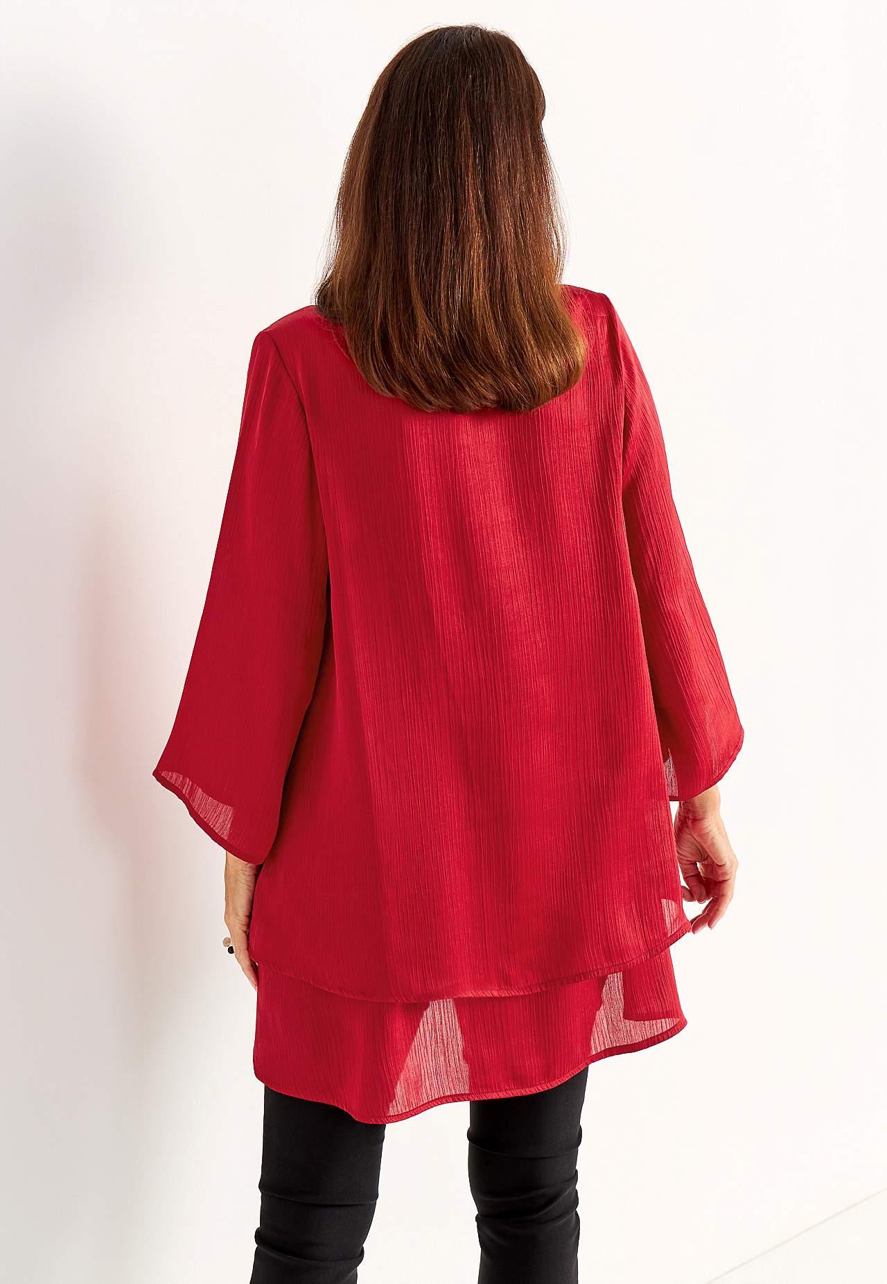 Tunic with bell sleeve
