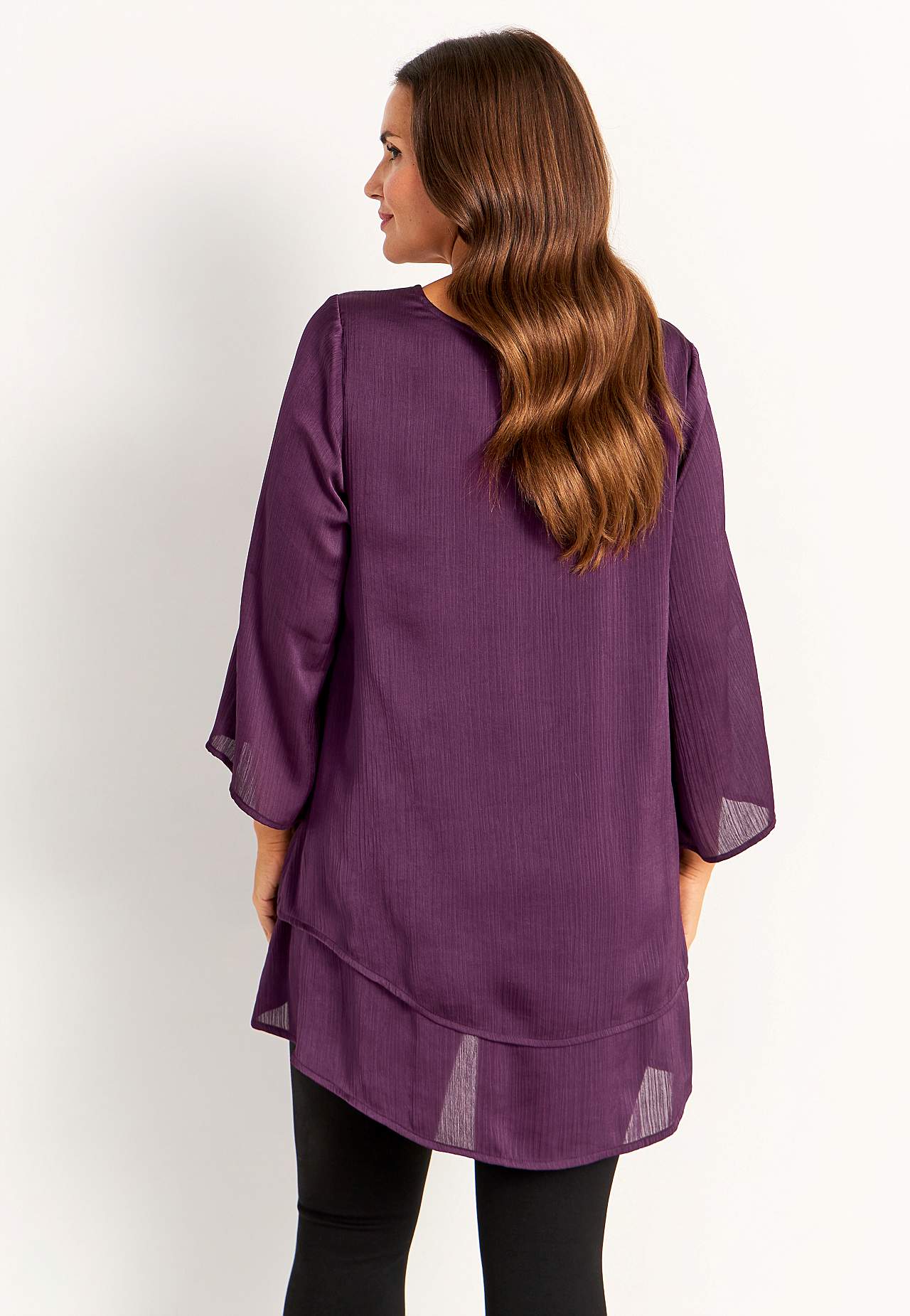 Tunic with bell sleeve