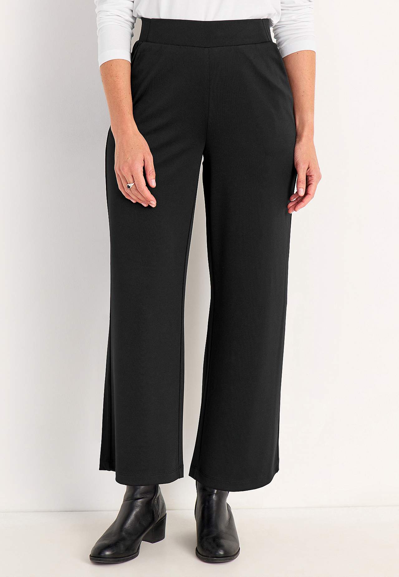 Jersey pants with ankle length