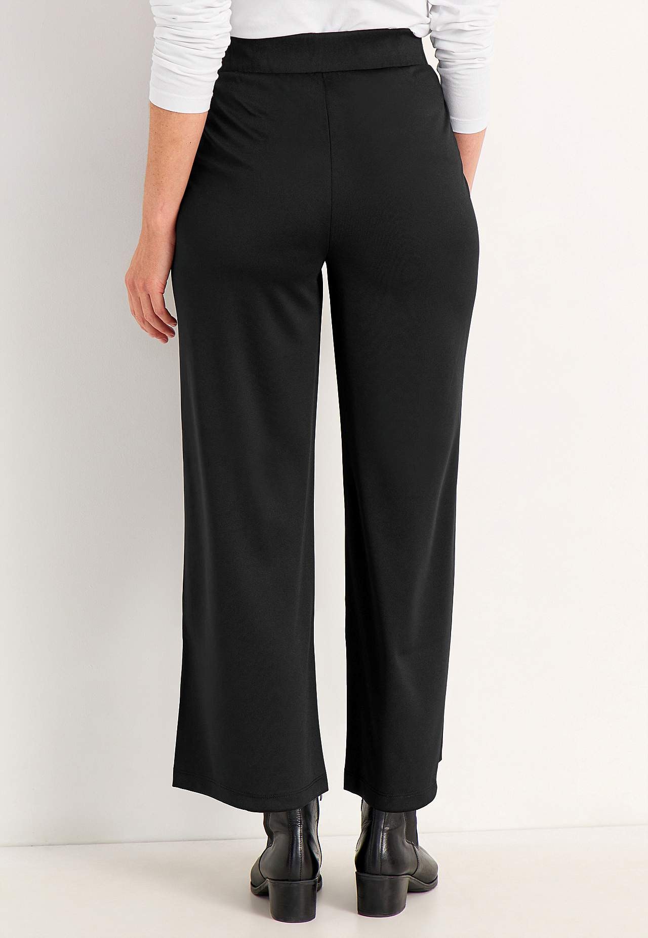 Jersey pants with ankle length